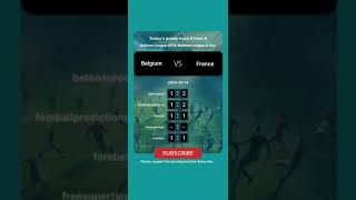 Belgium vs France Today Prediction football predictions bettingtips [upl. by Elianore179]