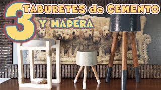 TABURETES de CEMENTO y MADERA [upl. by Weirick]