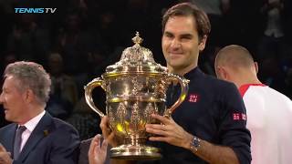 Federer Wins Career Title No99  Basel 2018 Final Highlights [upl. by Nallak95]