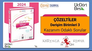 345 AYT Kimya Soru Bankası2024 Çözümleri  Çözeltiler Derişim Birimleri 3 [upl. by Yenetruoc238]