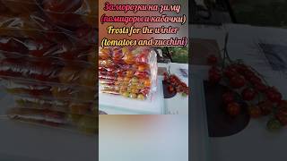 Заморозки на зиму помидоры и кабачки Frosts for the winter tomatoes and zucchini [upl. by Eednak]