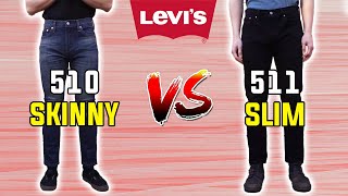 Levis Skinny VS Slim Fit Explained in 20 Seconds 🤯 510 VS 511 [upl. by Leasim]