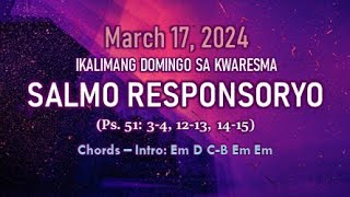 Salmo Responsoryo  March 17 2024  with chords [upl. by Tamarra]