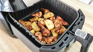 FRANGO COM BATATA DOCE NA AIRFRYER [upl. by Atteuqihc]