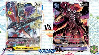 DIGIMON TCG Kentaurosmon Yellow vs Beelzemon X Purple [upl. by Tristam]