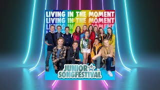 9 FINALISTEN JSF 2022  LIVING IN THE MOMENT 🎶 OFFICIAL LYRICVIDEO  JUNIOR SONGFESTIVAL 2022 🇳🇱 [upl. by Gilli]