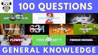 Mega Quiz General Knowledge Trivia  100 Questions  10 Rounds  Pub Quiz [upl. by Kensell401]