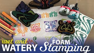 Wet and Watery Foam Stamping–Tutorial Tidbits [upl. by Koralie710]