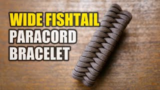 WIDE FISHTAIL Paracord Bracelet  4 Strand Core Paracord Bracelet tutorial [upl. by Lleral]