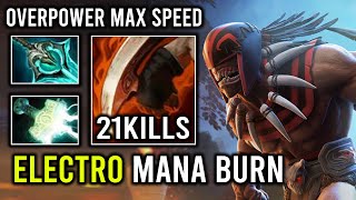 100 Overpower Disperser Unlimited Lightning Attack Mana Burn Max Speed Carry Bloodseeker Dota 2 [upl. by Aihseyn]