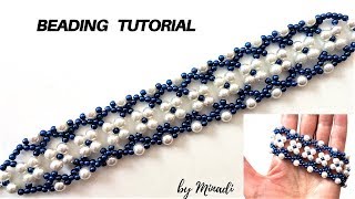 How to make a bracelet with pearl beads Bracelet tutorial Diy bracelet [upl. by Misha]