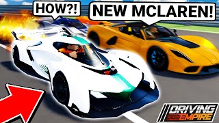 The Most INSANE Track Car in Driving Empires New MCLAREN Update [upl. by Paddy]