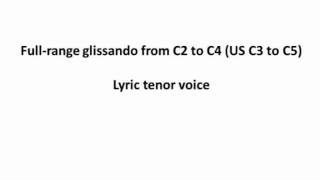 Lyric tenor  Fullrange glissando  C2 to C4 US C3 to C5 [upl. by Corrina279]