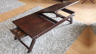 Paletten katlanır ve ayarlanır laptop sehpası  KENDİN YAP  Wood portable laptop table  DIY [upl. by Ahsemrak]