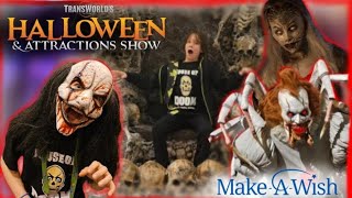 I Went to the BIGGEST Halloween Show in the WORLD  Crazy Animatronics Haunted Houses and MORE [upl. by Arsuy]