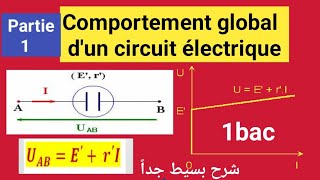 Comportement global dun circuit électrique 1bac science ex et science math partie 1🔥شرح ناضي 👍 [upl. by Pittman]