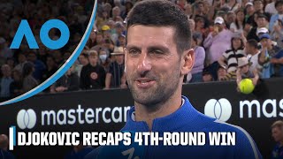 Novak Djokovic brought jokes to his postmatch interview after 4th Round win  2024 Australian Open [upl. by Silvia]