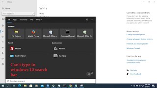 cant type in windows 10 search bar and search bar in windows 10 not running [upl. by Niuqauj]