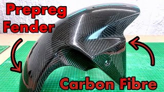 Carbon Fiber Front Mudguard  ZX6R build PT 4 [upl. by Anaul]