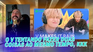 V BTS faz chover no Spotipoly  KPop ON Spotify react reaction [upl. by Claybourne]