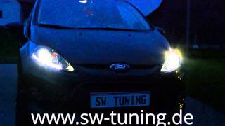 Ford Fiesta Mk7 JA8 0812 SWLight Scheinwerfer by SWTuningde [upl. by Esorrebma]