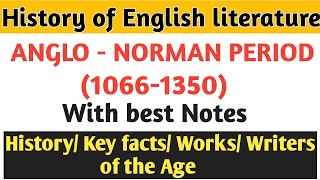 Anglo Norman period in English literature  History of English literature  Anglo Norman period [upl. by Danya]