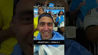 Argentina Fan CRAZY REACTION Final vs France  Qatar World Cup [upl. by Ykcin]