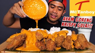 MUKBANG AYAM MCONALD SPICY GULAI ALA TANBOY KUN [upl. by Hanikehs]