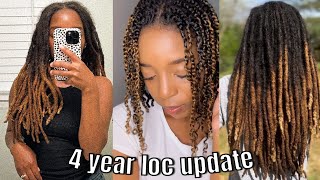 4 Year Loc Update The Growth is Crazy I Almost Combed My Locs Out [upl. by Abshier]