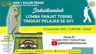 Lomba Panjat Tebing Tingkat Pelajar seDIY 2024 [upl. by Siuqram]