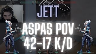 LEV Aspas POV Jett on Split 4217 KD VALORANT Pro POV [upl. by Thibault]