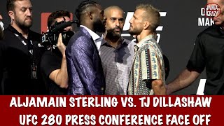 UFC 280 Aljamain Sterling vs TJ Dillashaw Press Conference Face Off [upl. by Negriv]