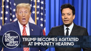 Trump Becomes Agitated at Presidential Immunity Hearing Judges Skeptical of His Claim [upl. by Bartel646]