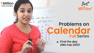 Aptitude Made Easy Problems on Calendar full series Learn maths StayHome [upl. by Naitsyrk]