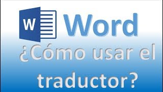 COMO USAR EL TRADUCTOR DE WORD [upl. by Tupler]