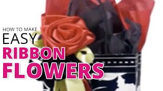 How to Make Easy Ribbon Flowers  Nashville Wraps [upl. by Anelis]