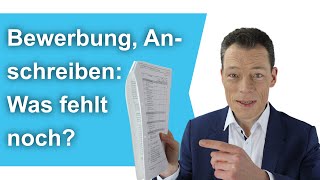 Bewerbung Anschreiben Checkliste Was fehlt noch Muster perfekte Bewerbung  M Wehrle [upl. by Yenots580]