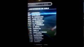 1° ADELANTO OF PS3 LIGA CHILENA PES PESMAKERSCHILE  JUGADORES U DE CHILE [upl. by Margarida360]