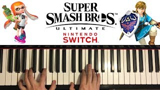 Super Smash Bros ULTIMATE  Main Theme PIANO COVER [upl. by Rawden760]