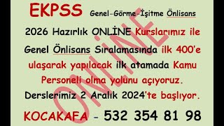 Ekpss 2026ya GenelGörmeİşitme Önlisans olarak hazırlanan arkadaşlara özel 2026 Baskı ÖNLİSANS [upl. by Larena]