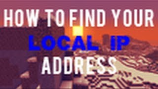 How to find your local ip address for your multiplayer minecraft server [upl. by Dahlstrom]