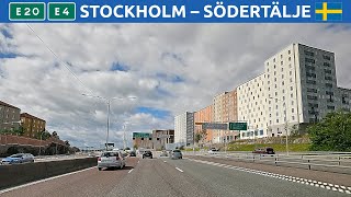 Driving in Sweden Stockholm  Södertälje by E20 and E4 4K [upl. by Ynnos997]