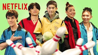 The cast of Avatar The Last Airbender Try Bowling with Cabbages  Netflix [upl. by Nivla]