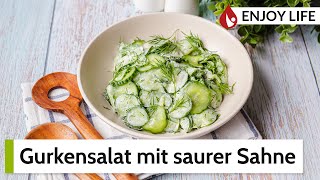 Gurkensalat mit saurer Sahne [upl. by Ohnuj]