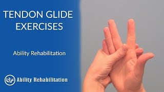 Tendon Glide Exercises  Ability Rehabilitation [upl. by Charmion]