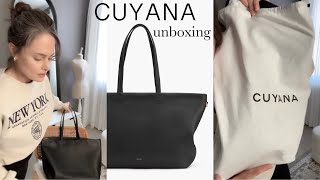 Unboxing Cuyana Classic Zipper Tote  Cuyana Review  Aesthetics of Olive [upl. by Blisse464]