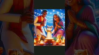 quotFestive Feline Cats Diwali Celebration with Familyquot cat shorts diwali [upl. by Aneela360]