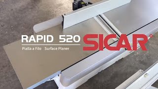 SICAR Surface Jointer Planer Rapid 520520 Planer Jointer Winmax Woodworking Machinery [upl. by Rigdon]