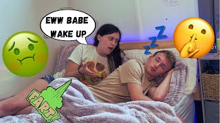 FARTING IN MY SLEEP PRANK ON GIRLFRIEND [upl. by Elle]