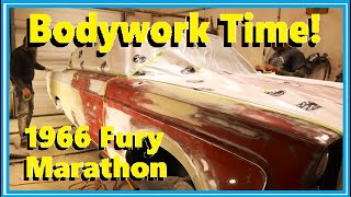 Marathon Bodywork Time Myles 1966 Plymouth Fury is in the Shop Can we Paint it in 10 Days [upl. by Leind]